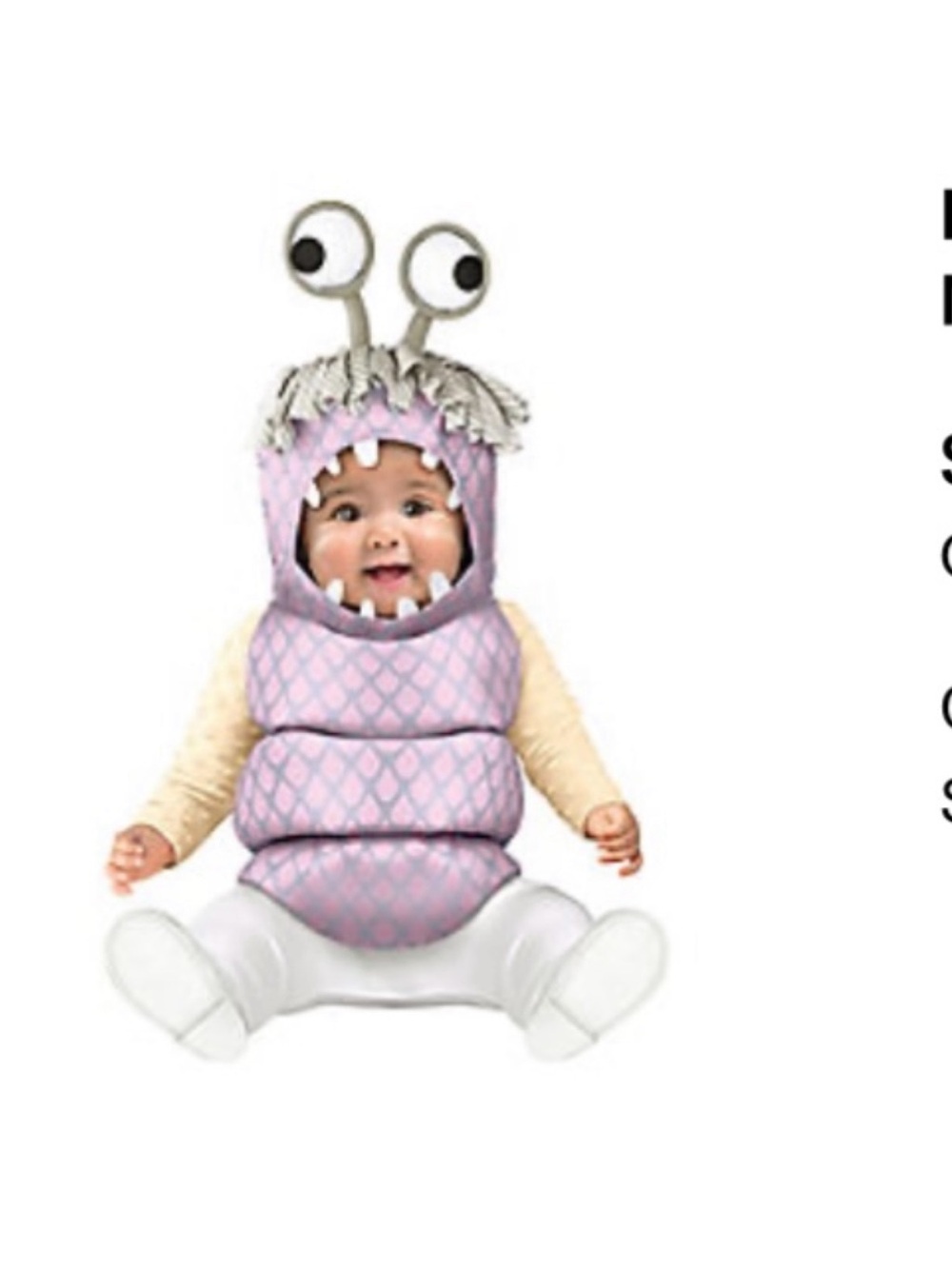 Monster inc Boo costume for baby 0-6 months